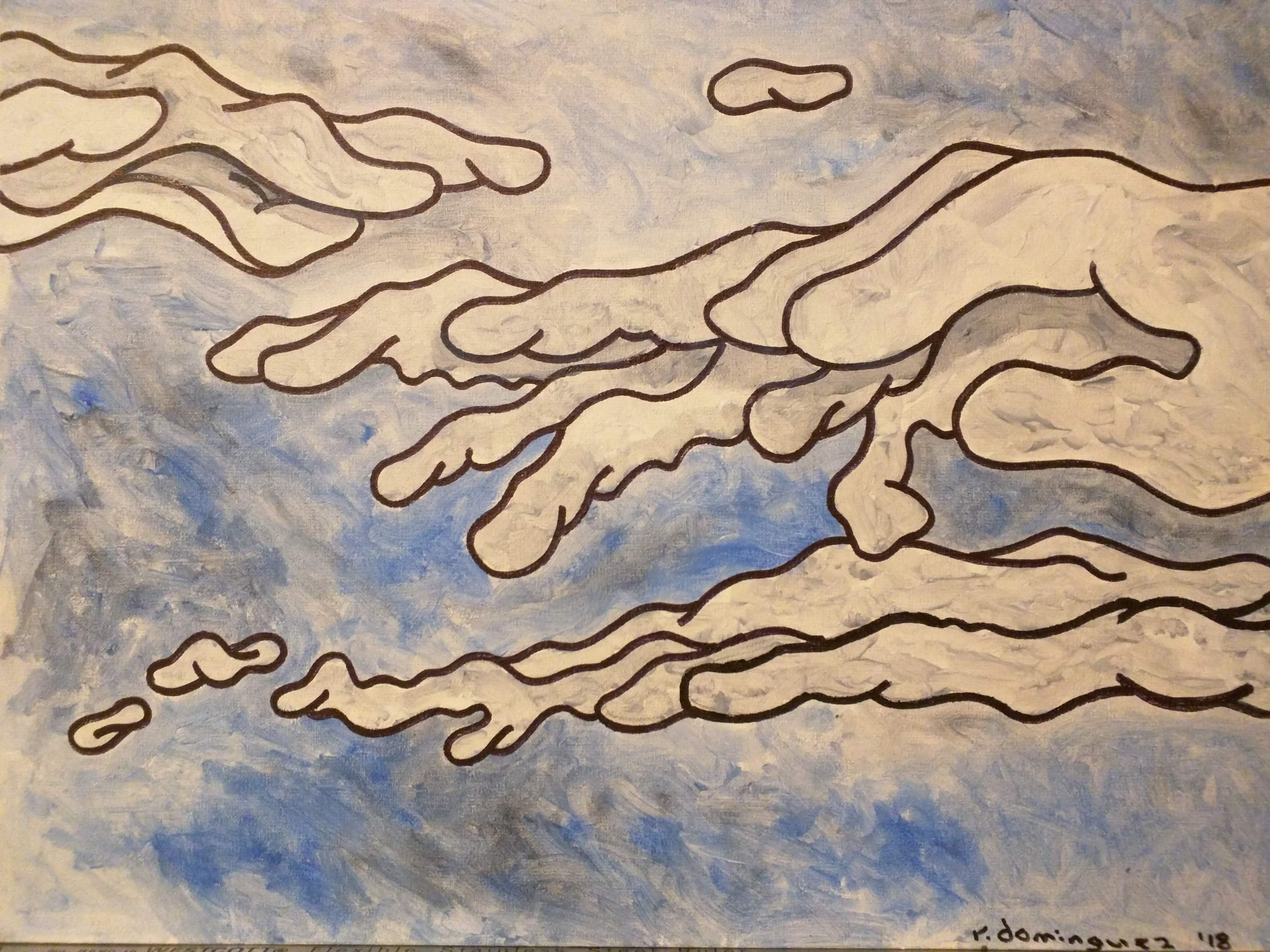 A painting of more clouds.