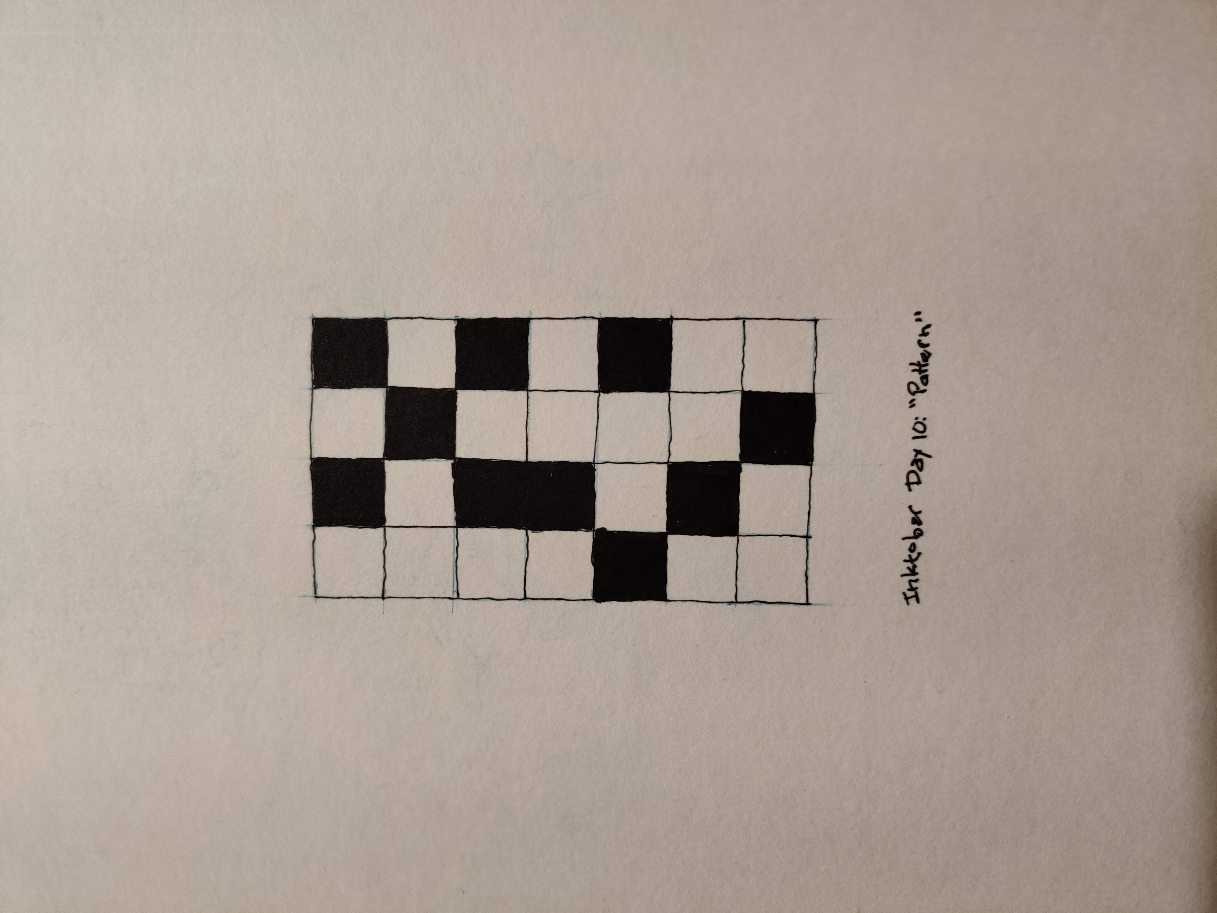 Ink drawing of a puzzle.